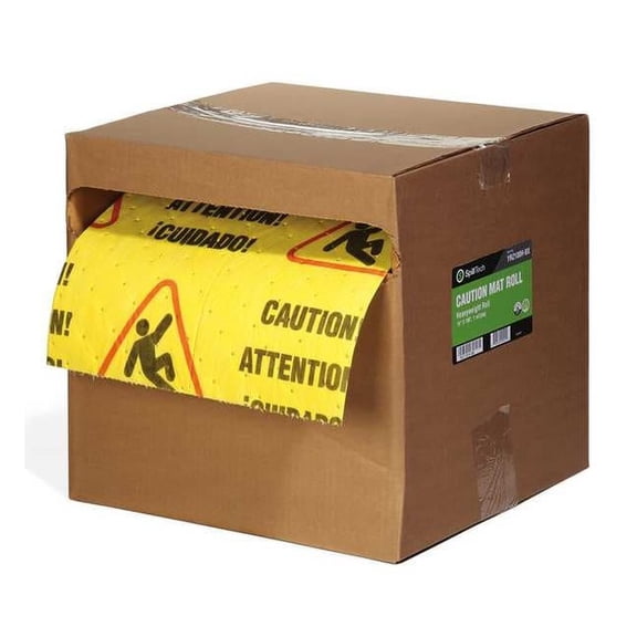 Sorbent Roll, 18 gal, 15 in x 100 ft, Universal, Yellow, Polypropylene YRZ100H-BX