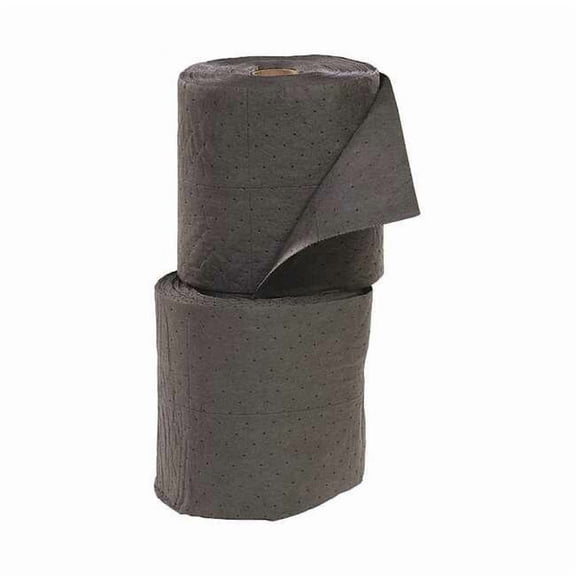 Sorbent Roll, 39 gal, 15 in x 150 ft, Universal, Gray, Polypropylene GRSF150M