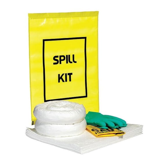 Spilltech Spill Kit, 4 gal Volume Absorbed per Kit, Bag, Yellow, 16 SPKO-YTB