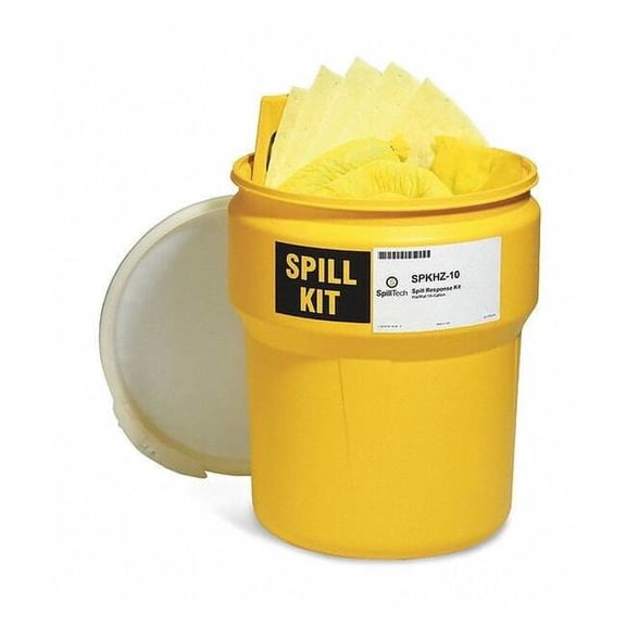 Spilltech Spill Kit,Drum,Chemical/Hazmat,18" H SPKHZ-10