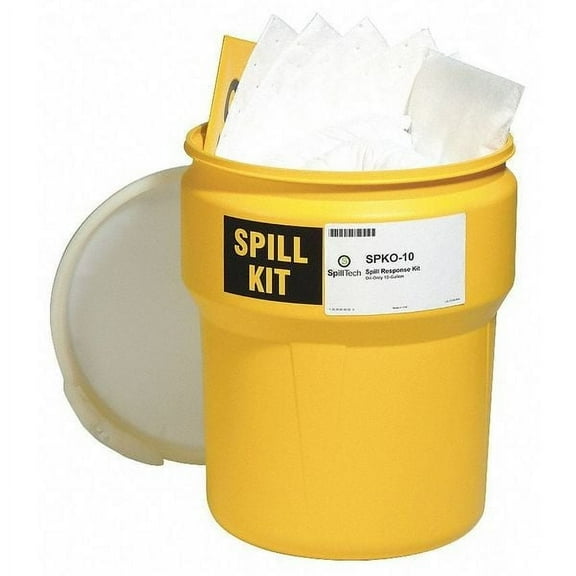 Spilltech Spill Kit,Drum,Oil-Based Liquids,15" H SPKO-10