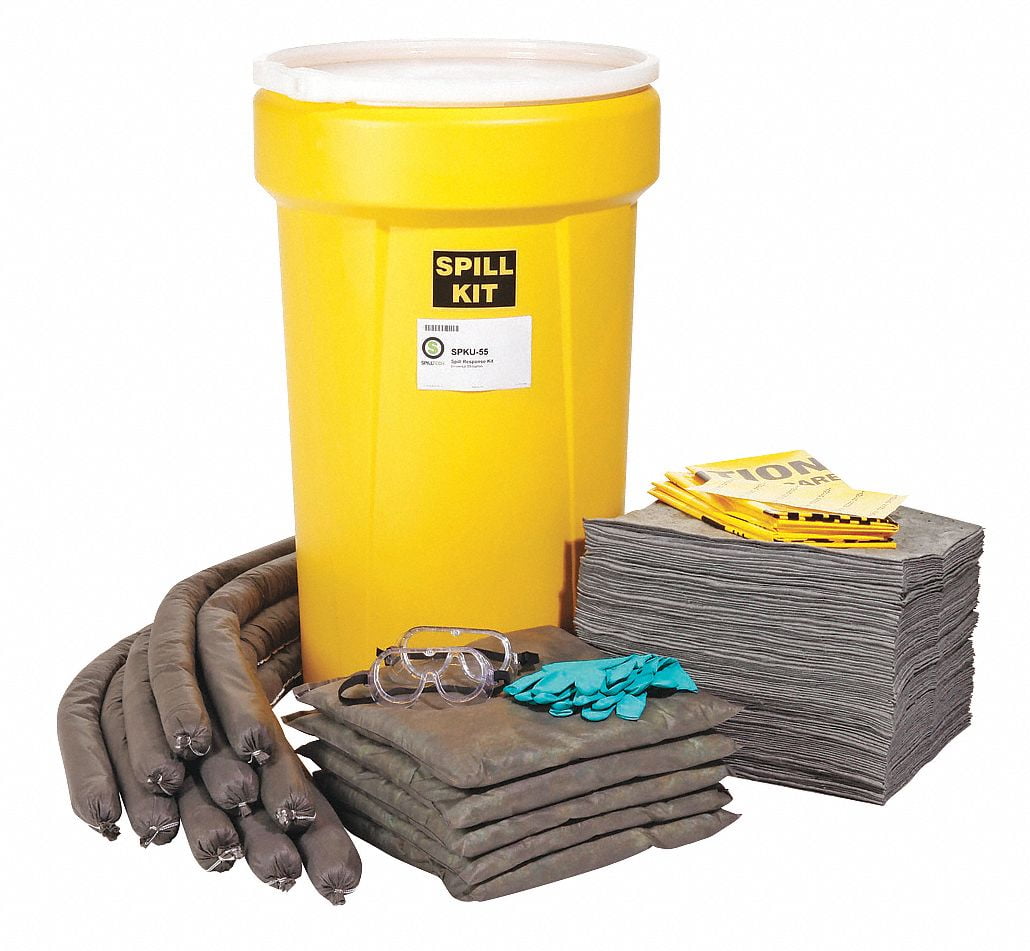 Spilltech Spill Kit,Drum,Universal,24&amp;quot; H x 40&amp;quot; W SPKU-55