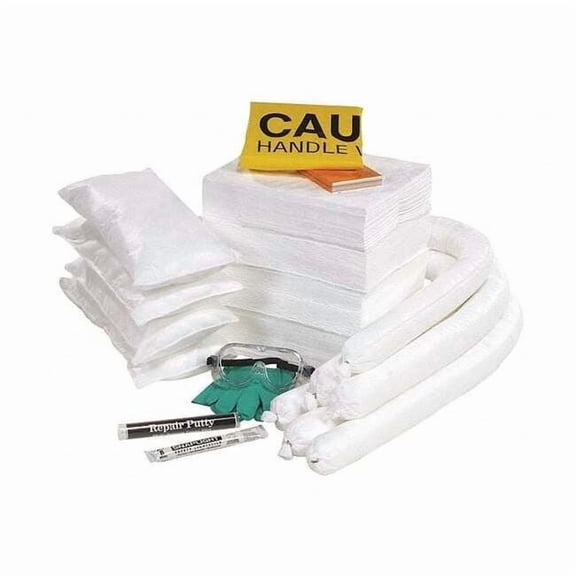 Spill Kit Refill, 28 gal Volume Absorbed per Kit, Not Applicable Capacity, Box, Yellow, 28
