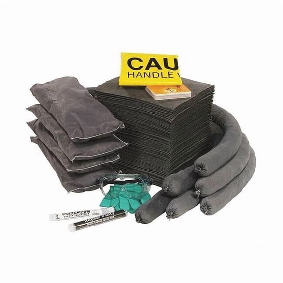 Spill Kit Refill, 30 gal Volume Absorbed per Kit, Not Applicable Capacity, Box, Clear, 28