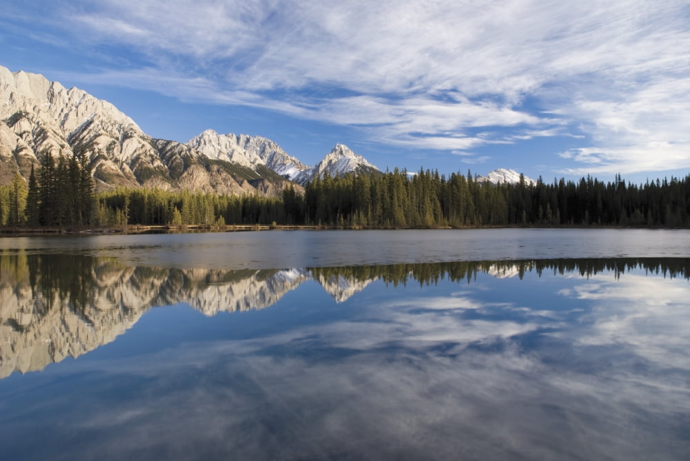 Spillway Lake In Kananaskis Country Alberta Canada Canvas Art - Philippe Widling Design Pics (19 x 12)