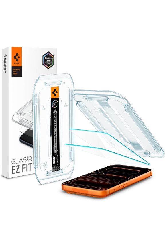 Spin AluminaCore Tempered Glass Screen Protector [Glas.tR EZ Fit] designed for iPhone 17 Pro Max | iPhone 16 Pro Max [2 Pack] 9H+ Hardness, Aluminum-Enhanced Durability