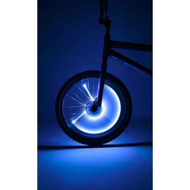 Spin Brightz LED Bicycle Spoke Tube Lights, Weather-Resistant, for 1 Wheel, Blue