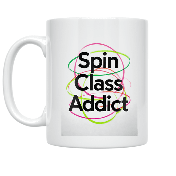 Spin Class Addict Design - Fitness Enthusiast - 11 oz Ceramic Coffee Mug