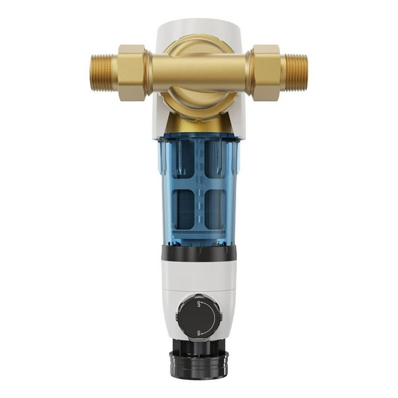 3/4" MNPT Whole House Water Filter, 40 Micron Spin Down Sediment Filter, 4 T/H High Flow, Easy Clean, for Well Water Pre-Filtration Systems