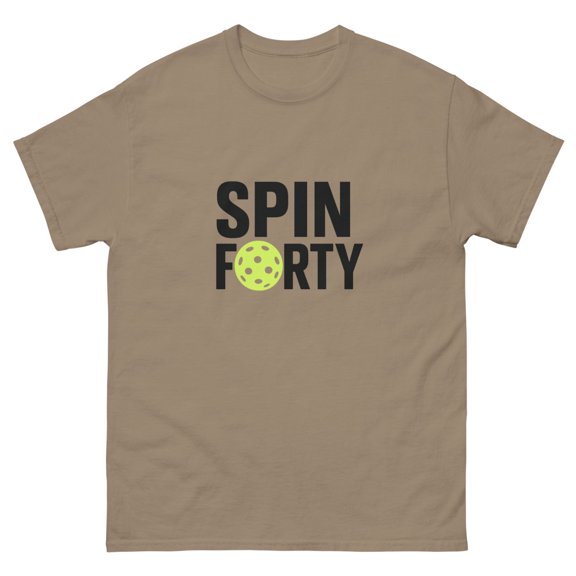 Spin Forty Unisex Classic Tee (Brown Savana, L)