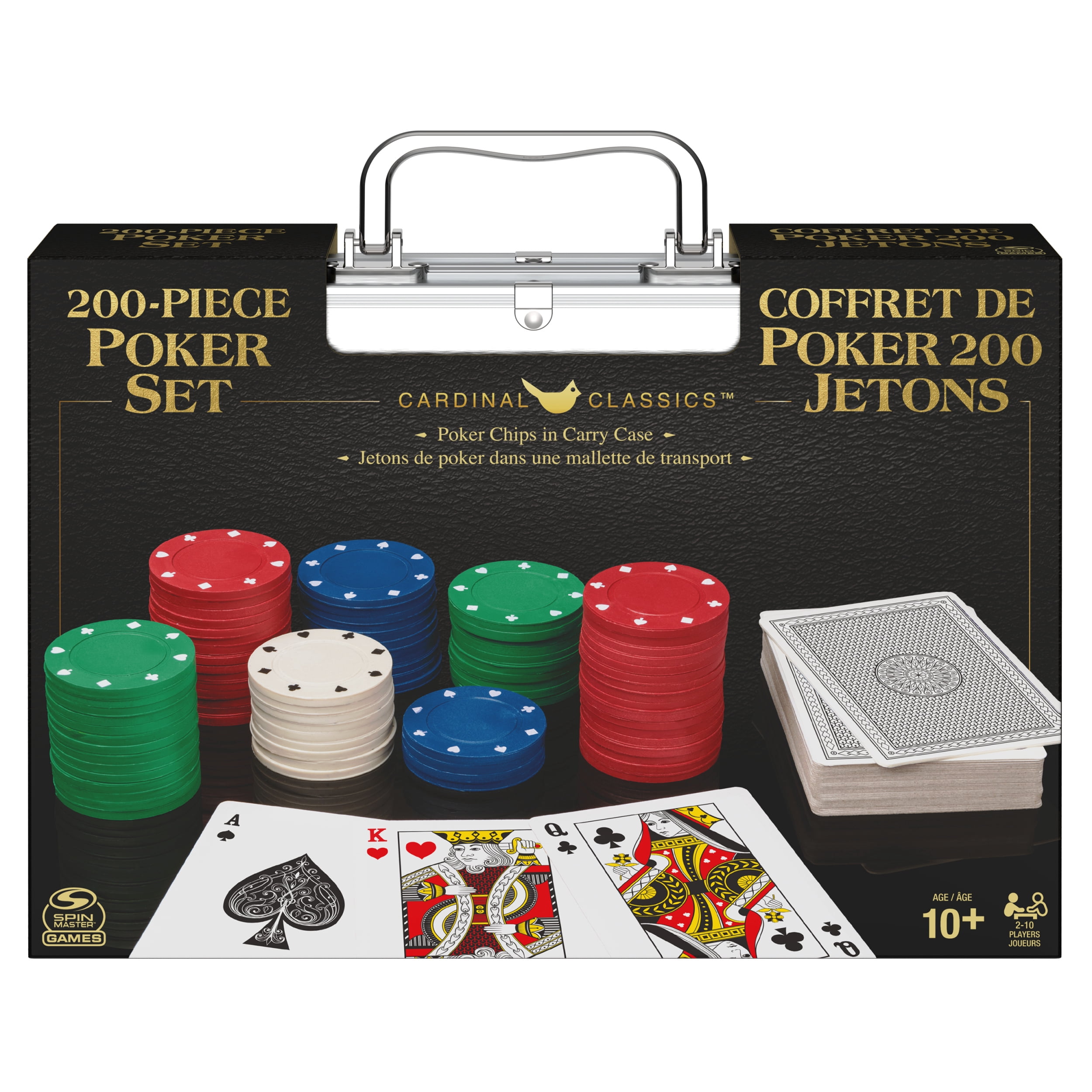 Professional Texas Hold 'Em Poker Set, Classic Game with 200 Dual