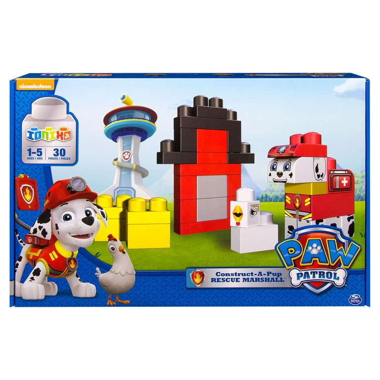 Spin Master 6026137 Ionix Jr. PAW Patrol Construct-A-Pup Rescue Marshall  Block 