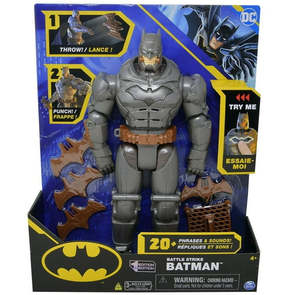 Spin Master DC Comics, Battle Strike Batman 12-inch Action Figure, 20+ Phrases and Sound