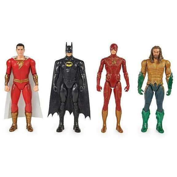 Spin Master DC Comics Theatrical 12" Action Figure Set, 4 Limited Edition Heroes