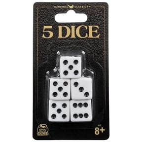 Spin Master Games, 5 Dice Set, Replacement Dice for Board and Card Games, for Ages 8+