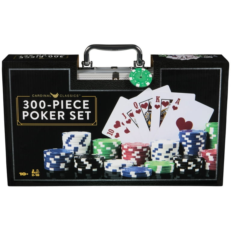 Cardinal Poker Set with 300 Chips Aluminum Case Includes Cards