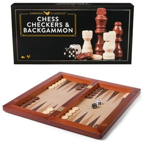 Spin Master Games, Cardinal Classics, Wood Chess, Checkers, and Backgammon Set, Ages 8 and up