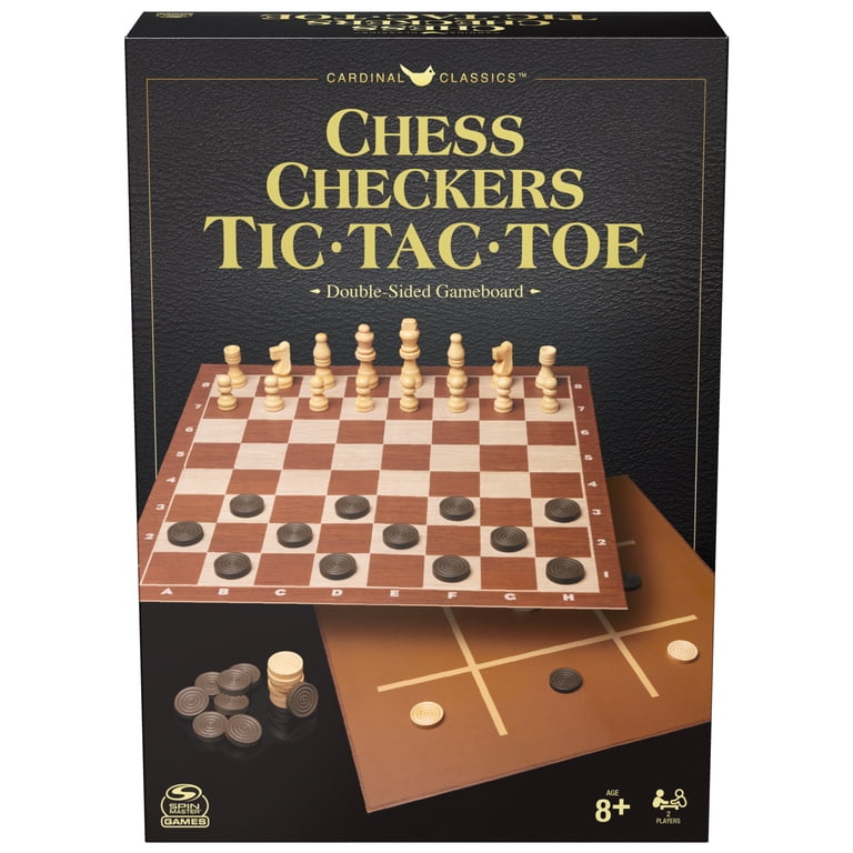 Cardinal 3-in-1 Board Game Set with Chess Checkers and Tic Tac Toe