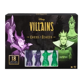 Spin Master Games, Disney Villains Chess Set for Adults & Kids, Play as Classic Disney Characters Ursula, Hades, & More, STEM Activity, Valentine's Day Gifts for Couples, 2 Players, for Ages 8 & Up