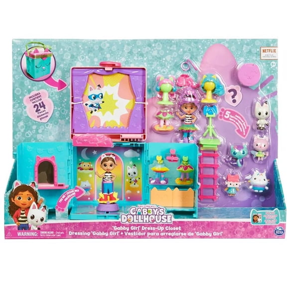 Spin Master Games Gabby's Dollhouse Rainbow Closet Playset with Exclusive Gabby Figure and 5 Pals
