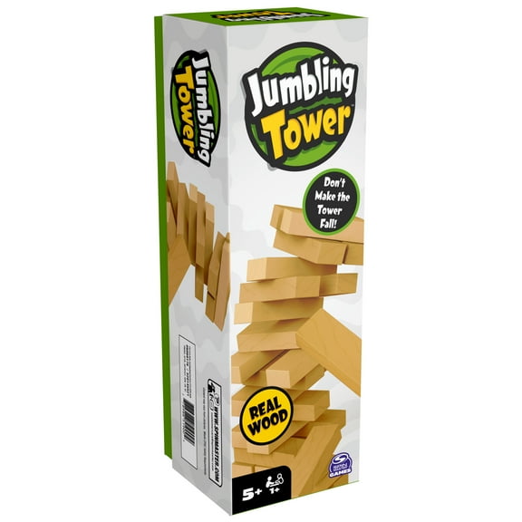 Spin Master Games Jumbling Tower Colorful Wood Game for Kids 5+