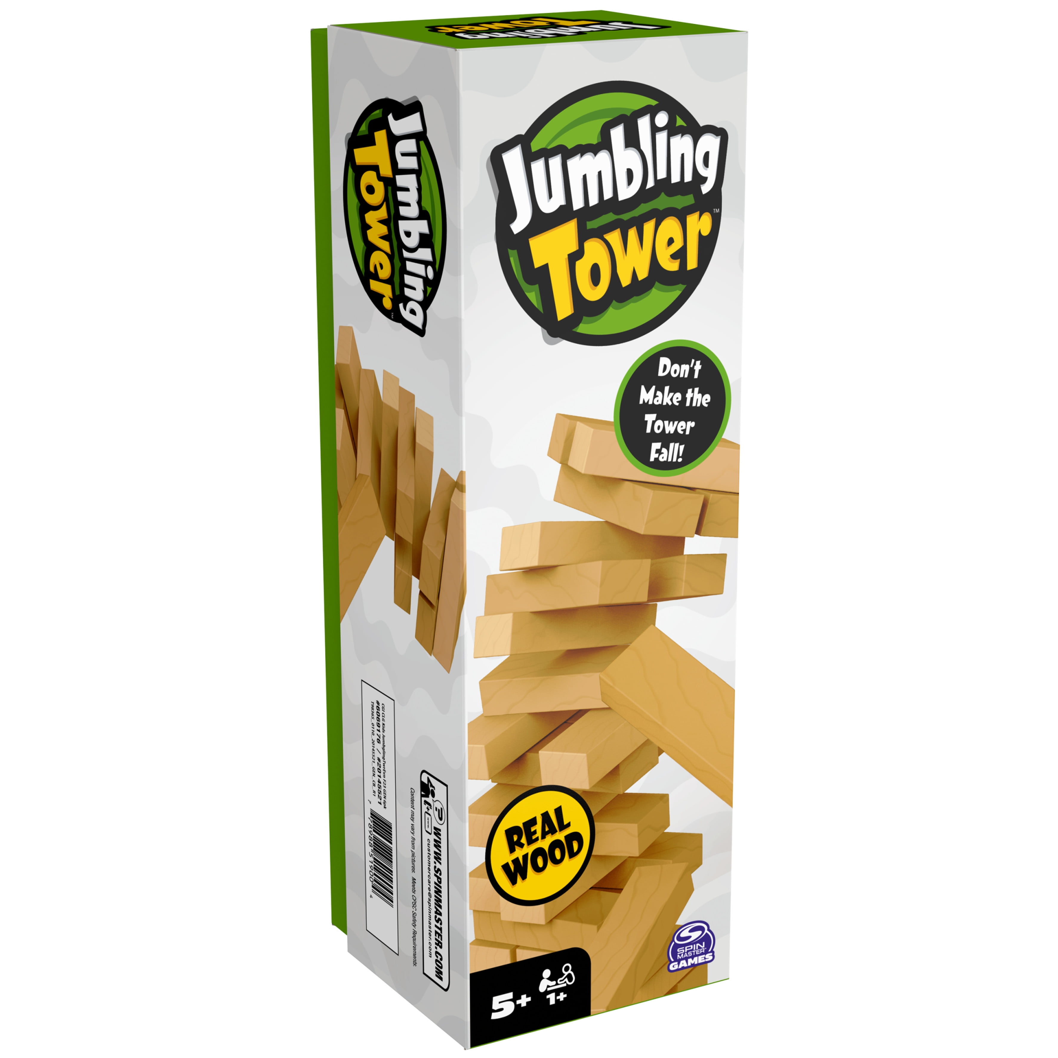 Spin Master Games Jumbling Tower Colorful Wood Game for Kids 5