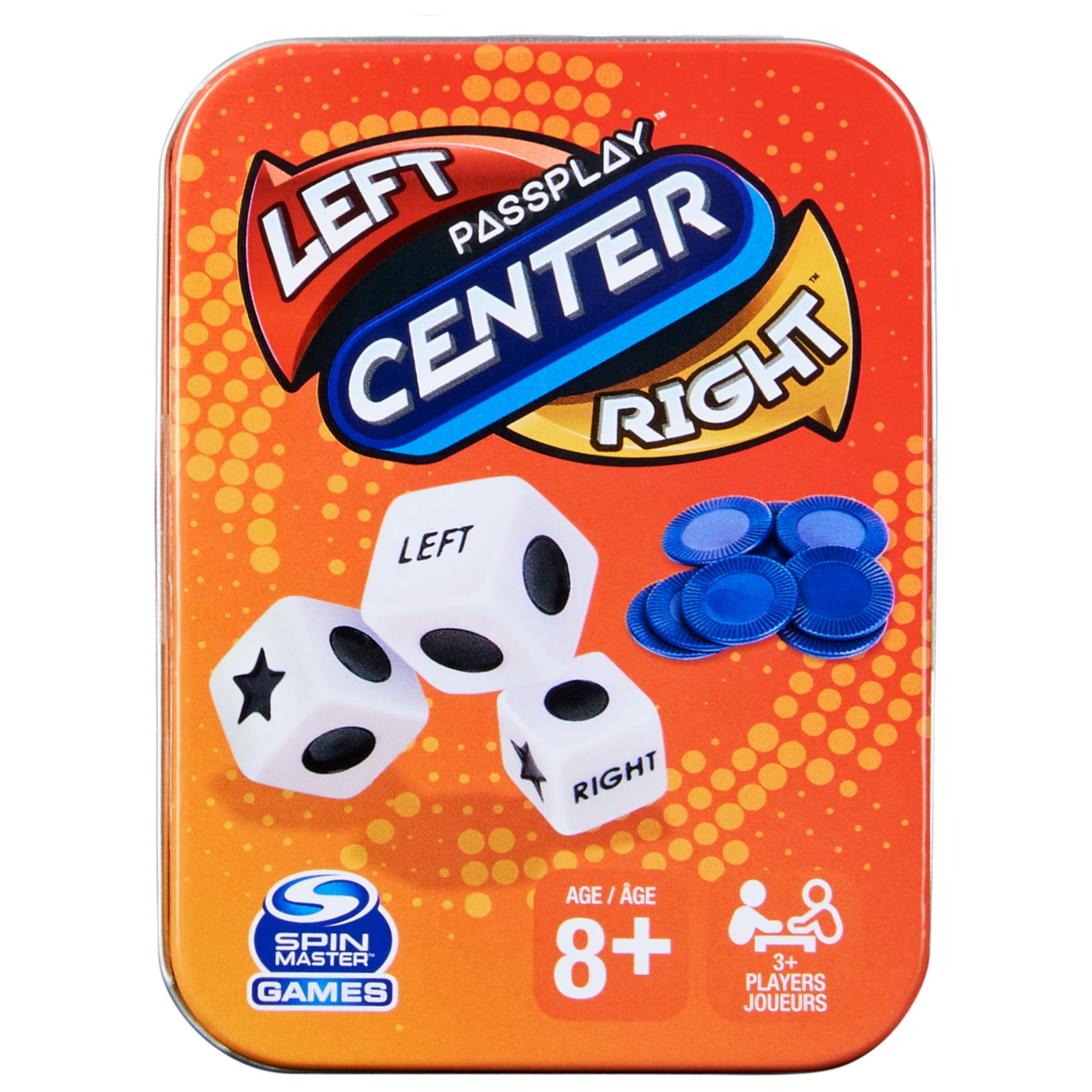 Spin Master Games - Kids Original Classic, Passplay: Fast-Paced Dice Game, Ages 8+, Portable Tin