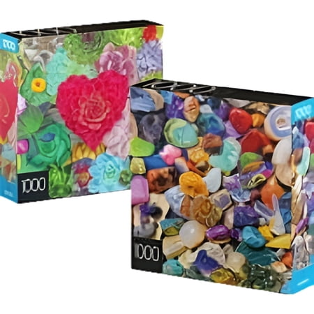 Spin Master Games Rocks and Minerals Jigsaw Puzzles, 1000 Piece Pack of 2