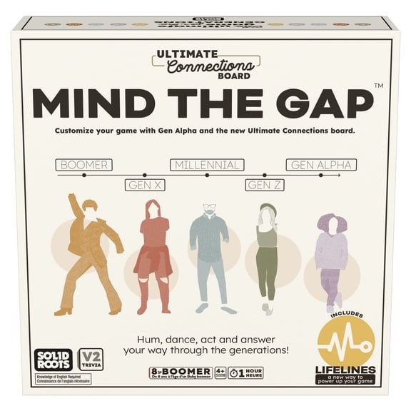 Spin Master Games, SolidRoots Mind the Gap Ultimate Connections, , Trivia for Generations, Family Game Night, 4+ Players, for Ages 8 & Up