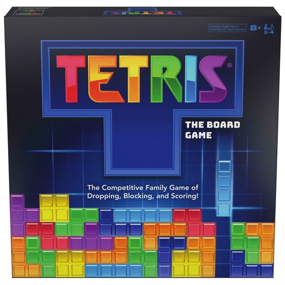 Spin Master Games, Tetris: The Board Game, Multiplayer Head-to-Head Challenge, 2-4 Players, for Ages 8 and up