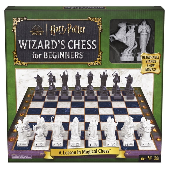 Spin Master Games, Wizarding World of Harry Potter Chess Teacher, Beginner Chess Set, Learn to Play Game for Beginners, Valentine's Day Gifts for Couples, 2 Players, for Ages 8 & Up