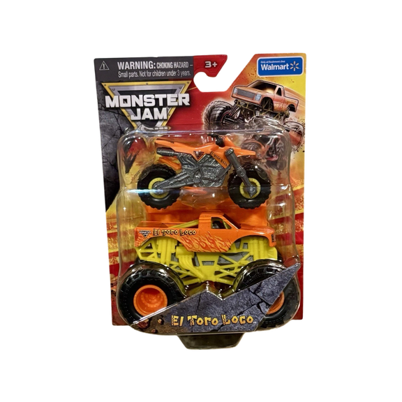 Spin Master Monster Jam El Toro Loco Truck & Dirt Bike 2-Pack 1:64