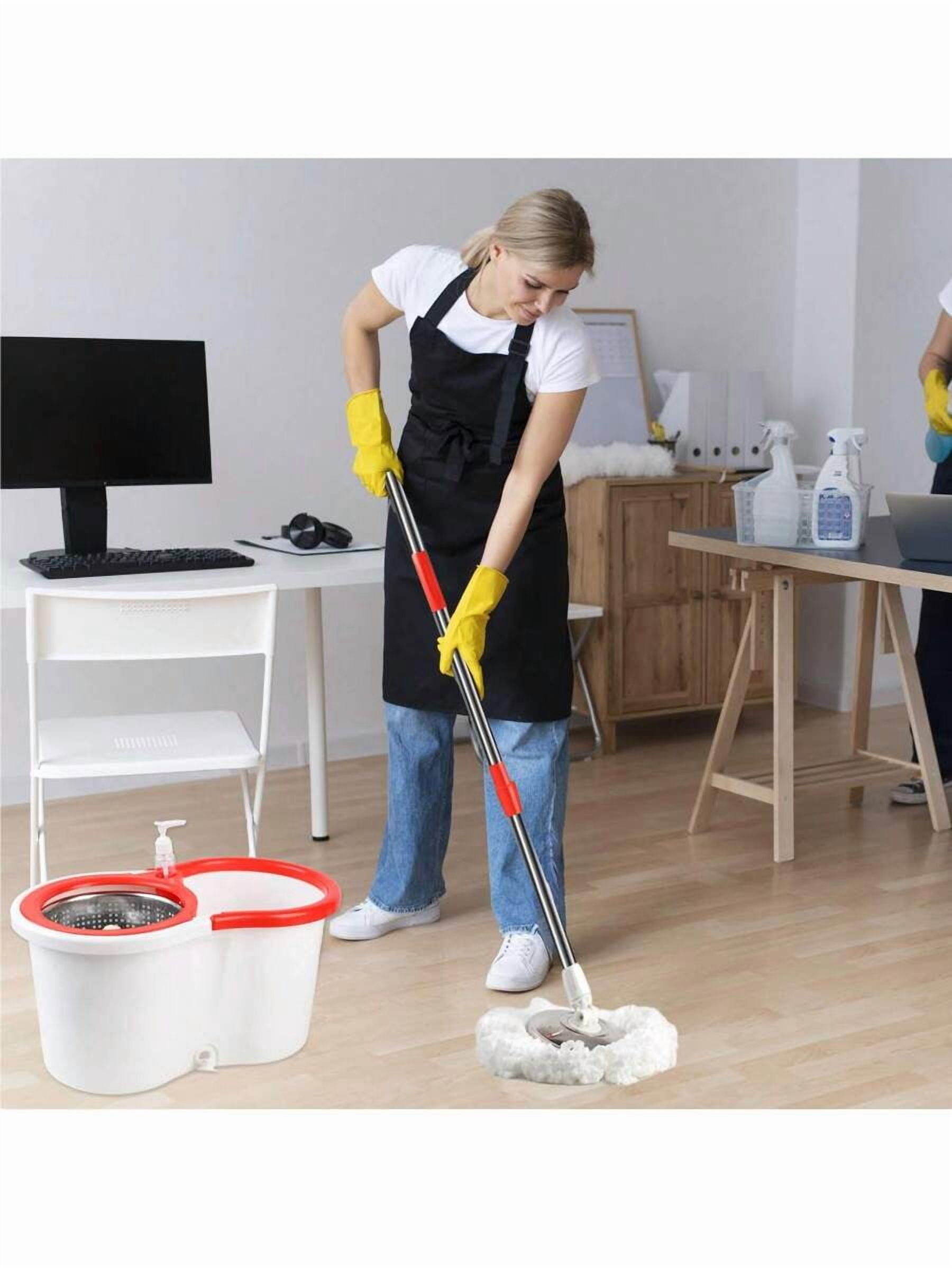 Spin Mop And Bucket With Wringer Set, 360° Mop And Bucket System With 3 ...