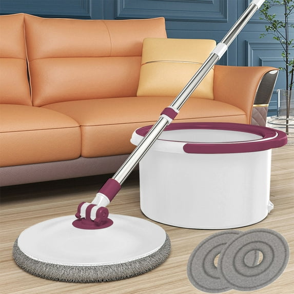 Spin Mop And Bucket with Wringer Set, Telescopic Stainless-Steel Mop Cleaning Bucket Mop for Floors Kitchen on Clearance