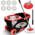 thumbnail image 1 of Tsmine FunClean Mop Bucket, Easy Spin Drying, Lightweight  Design with 6 Mop Head Refills, 1 of 16