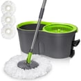 thumbnail image 1 of Spin Mop Bucket System,Pedal Spin Mop and Bucket with Wringer Set,EasyWring Microfiber Mop with 3 Mop Pads,360°Spinning Floor Cleaning System - Home & Office Suitable, 1 of 14