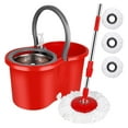 thumbnail image 1 of Spin Mop and Bucket with Wringer Set, 360° Spinning Mop Bucket System with 3 Microfiber Mop Replacement Heads and 61" Stainless Steel Adjustable Handle for Floor Cleaning (20QT), 1 of 7