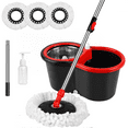 Spin Mop and Bucket with Wringer Set, 360° Spinning Mop Bucket System