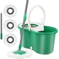 thumbnail image 1 of Spin Mop and Bucket with Wringer Set,Mop & Bucket Floor Cleaning System Mop Bucket with Adjustable Extended Handle 3 Microfiber Replacement Head Refills, 1 of 2