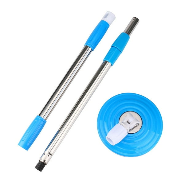 Spin Mop Pole Handle Replacement 360 Degree, Hand Press Pump Action Mechanism Mop Handle with Twist Lock System, Stainless Steel Replacement Handle for Spin Mop Buckets 49 Inch