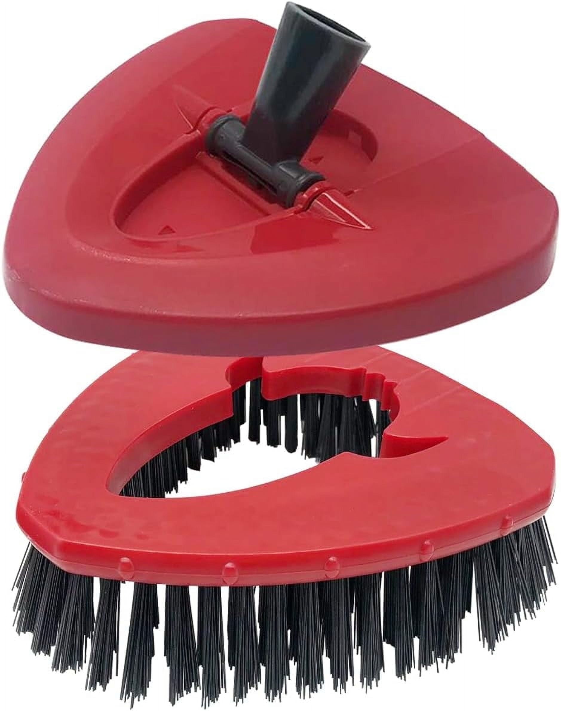 Spin Mop Replace Head Base Scrub Brush Mop Head +1 Triangle Base Replacement for O Cedar EasyWring 1 Tank System, Shower Floor Scrubber, Hard Bristle Cleaning Brush for Bathroom Kitchen Tile