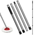 thumbnail image 1 of Spin Mop Replacement Handle 4-Section 2.5-to-5 Foot Mop Replacement Stick Compatible with General Mop Refills/Base (Mop Head/Base are not Included) (Black, 4-Section, Mop Handle), 1 of 9