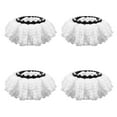 thumbnail image 1 of Spin Mop Replacement Head, 4-Pack Microfiber Mop Refills for 360 Spin Mop System, Round Mop Replacement Refills, White, 1 of 6