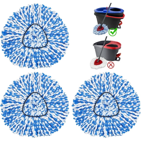 Spin Mop Replacement Head Base Compatible with Ocedar RinseClean 2 Tank System Only Spin Mop Heads Base Replacement for O Cedar Mop Replace Head, Rotating Mop Base for EasyWring RinseClean Spin Mop