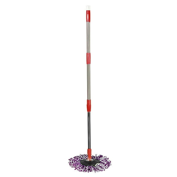 Spin Mop Replacement Mop Handle,360 Degrees Rotating Telescopic Replacement Mop Stick with Reinforced Plastic Disc for Spin Mop Bucket Cleaning System,Household Cleaning Accessories(Black)
