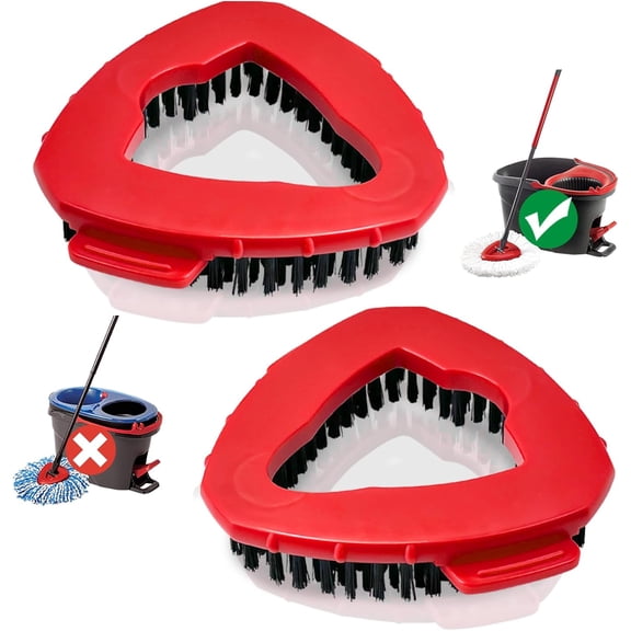Spin Mop Scrub Brush Head, Triangle Stiff Bristle Scrubber Mop Head for Bathroom, Kitchen, Bathtub, Tile and Floors
