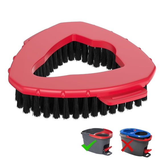 Spin Mop Scrub Brush Replacement Head Compatible with Oceda EasyWring 1-Tank System, Hard Stiff Bristle Microfiber Floor Scrubber for Bathroom Kitchen Tub Tile Wall