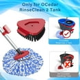 thumbnail image 1 of Spin Mop  & Scrubber Brush Set Compatible with  RinseClean 2-, 4 Microfiber  Heads, 1 Handle, 1 Base & Scrub Brush Combo, 1 of 6