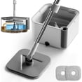 thumbnail image 1 of Spin Mop and Bucket Set with Microfiber Pads and Pedal Wringer, 1 of 8