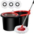 thumbnail image 1 of Spin Mop and Bucket with Wringer Set, Mop Bucket Cleaning System for Floor Cleaning, 360°Rotation, 3 Microfiber Mop Heads, 1 of 6